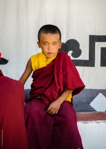 A young monk at the Hemis Monastery in Leh